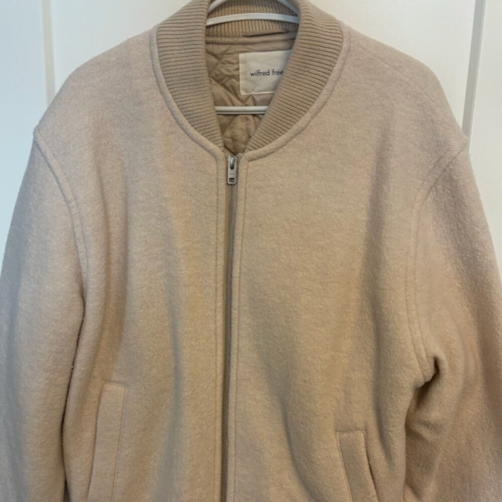 Wilfred Free Cream Wool Bomber